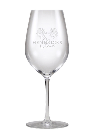 Hendricks Bordeaux Logo Glass