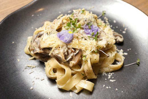 Creamy White Truffle & Mushroom Fettuccine