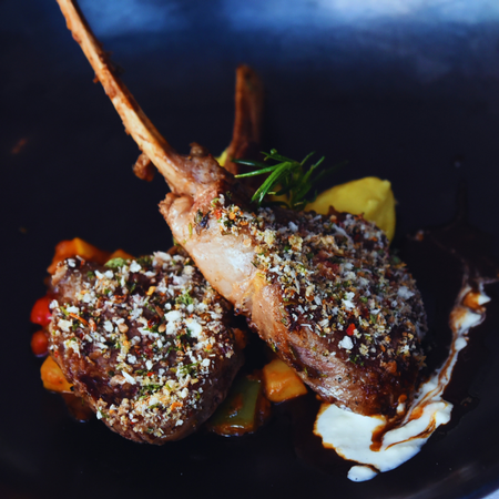 Pistachio & Mustard Crusted Lamb Chops