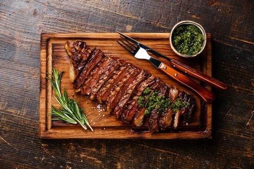 Steak & Potatoes with Quick Chimichurri Sauce